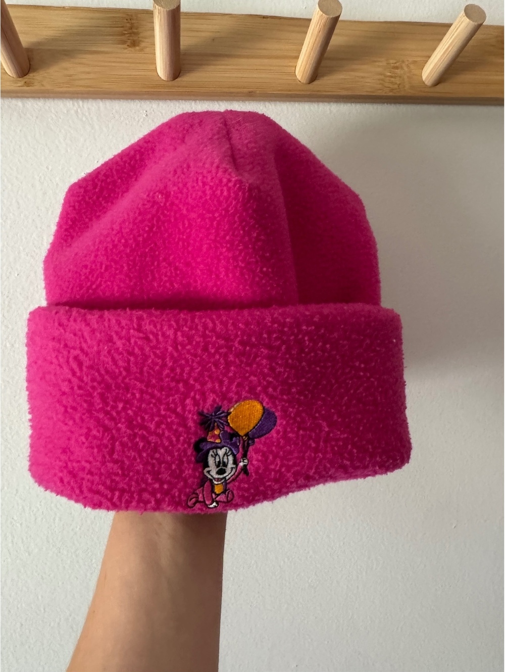 Vintage Disney Minnie Mouse Toddler Winter Fleece Hat